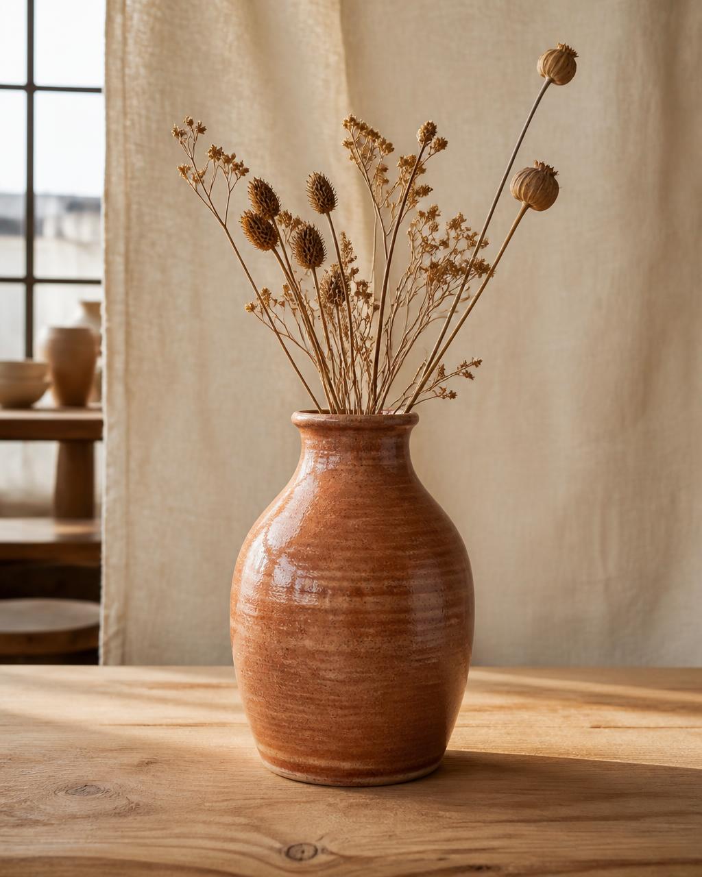 Hand-thrown ceramic vase representing New York artisan applications